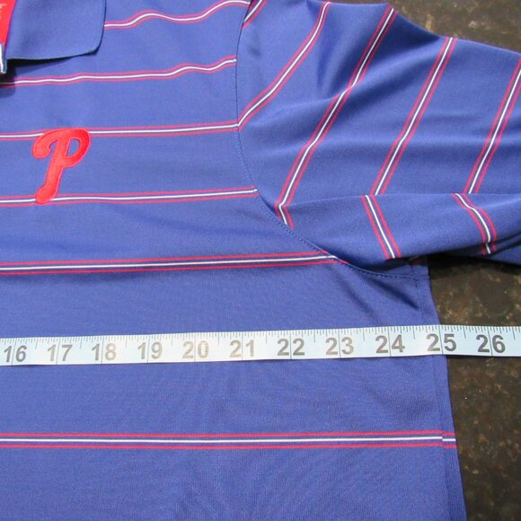 Antigua Philadelphia Phillies 2013 XL Mens Blue/Red Compass Short Sleeve Polo - Picture 7 of 15